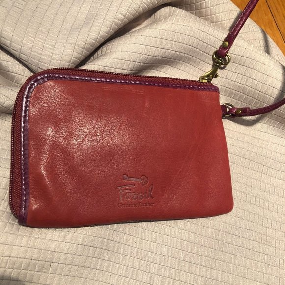 Fossil Fossil multicolor leather wristlet red - Picture 2 of 5